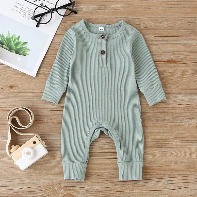 Cotton Long Sleeve Infant Romper