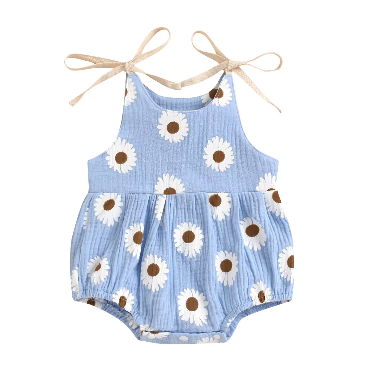 Daisy Days – Baby Girl Summer Romper with Tie Straps