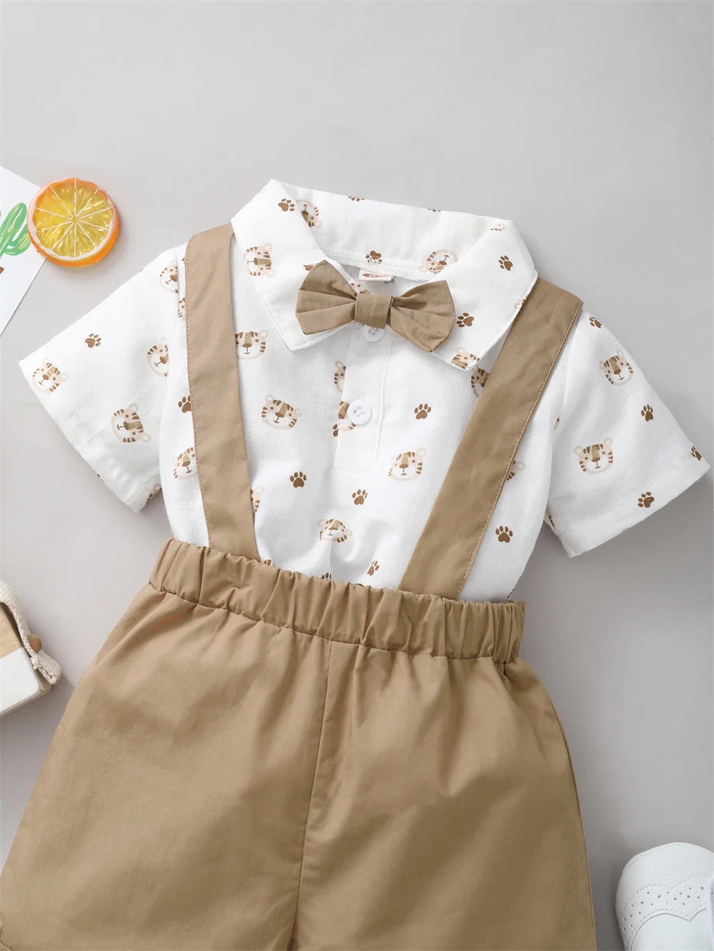 Little Roar – Tiger Print Birthday Outfit for Baby Boys
